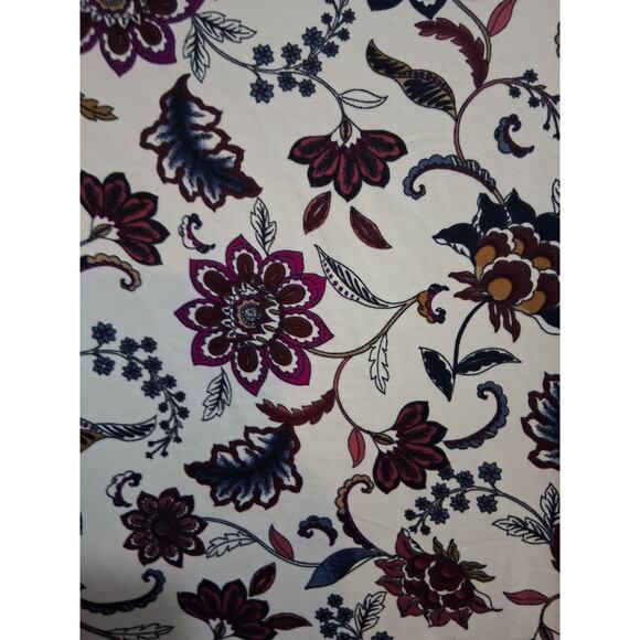 Lane Bryant Shirt 18/20 Soft Cozy Floral Square Neck Top 3/4 Sleeve Blouse - Picture 7 of 13